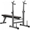 Soozier Adjustable Weight Bench, Foldable Bench Press With Barbell Rack And Dip Station For Home Gym|Soozier Banc De Musculation Pliable Hauteur Reglable Avec Support D'halteres Pour La Salle De Sport