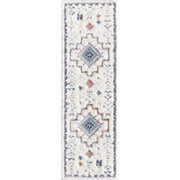 Carpette à poil long Lola à motif de diamants - 2 pi 7 po x 8 pi