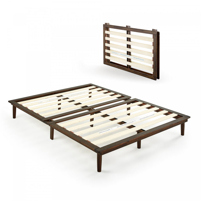 Bobbie lit plateforme pliant en bois - Double