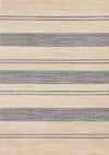 Tapis Covington beige et gris a rayures, 5'3\" x 7'7\"