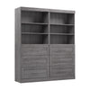 Bestar Pur 72 W Closet Organizer with Drawers - Bark Grey|Organisateur de garde-robe Pur de Bestar de 72 po (L) avec tiroirs - gris écorce