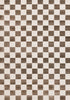 Leopold Checkered Brown White Geometric Area Rug - 2'7" x 4'11"|Carpette géométrique Leopold brune et blanche à motif de carreaux - 2 pi 7 po x 4 pi 11 po