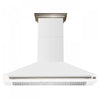 Forno Aria 60 Inch Wall-Mounted White Range Hood- FRHWM5095-60WHT | Hotte de cuisiniere murale Aria de 60 pouces en blanc inoxydable-FRHWM5095-60WHT