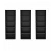 Rivington Modern 28" Open Bookcase in Black - Set of 3 | Bibliotheque ouverte moderne Rivington 28" en noir - Ensemble de 3