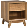HOMCOM Table de chevet moderne avec tiroir et etagere