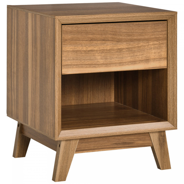 HOMCOM Table de chevet moderne avec tiroir et etagere