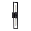 Dainolite Wisteria 2 Light Wall Sconce Short Matte Black Lamp|Petite applique murale Wisteria de Dainolite avec fini noir mat et 2 ampoules
