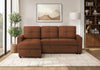Canape Lit, 90\" Longueur, Canape-Lit Convertible, Chaise De Rangement, Tissu Rouille