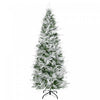 Homcom 6ft Snow Flocked Artificial Christmas Tree Cypress|Homcom Cypres D'arbre De Noel Artificiel Floque De Neige De 6 Pieds