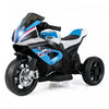 12v Kids Ride On Motorcycle Licensed Bmw 3 Wheels Electric Toy W/ Light & Music Blue