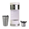 Cafetière Kenmore à portion individuelle avec tasse de voyage - blanche - KKCMKCM-W