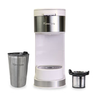  Cafetière Kenmore à portion individuelle avec tasse de voyage - blanche - KKCMKCM-W