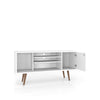Manhattan Comfort Liberty 53.14" Mid-Century Modern TV Stand - White|Meuble pour téléviseur Liberty de Manhattan Comfort de 53,14 po de style moderne du milieu du 20e siècle