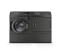  Laveuse à chargement frontal de 3,5 pi3 et sécheuse électrique de 7 pi3 Huebsch avec Pet PlusMC - noir mat