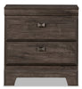 Yorkdale Grey Nightstand - {Contemporary} style Nightstand in Alabaster Oak {Engineered Wood}