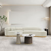 Daria Modern 132" Chenille Sectional in Ivory | Canape d’angle moderne Daria 132" en chenille ivoire