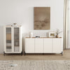 Abbey Modern 2-Piece Buffet and Bookcase in Maple and Off White | Buffet et bibliotheque modernes Abbey 2 pieces en erable et blanc casse