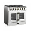 Forno Galiano 36" White Gas Range, 4.32 cu.ft- FFSGS6444-36WHT | Cuisiniere a gaz blanche Galiano 36 pouces, 4,32 pi³ – FFSGS6444-36WHT