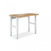 Gladiator 4' Adjustable Height Hardwood Workbench - Hammered White|Établi de 4 pi à hauteur réglable en bois franc de Gladiator - blanc martelé
