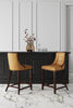 Fifth Avenue Traditional Wood Upholstered Counter Stool in Camel - Set of 2 | Tabouret de comptoir traditionnel en bois avec assise rembourree Fifth Avenue, coloris camel - Lot de 2