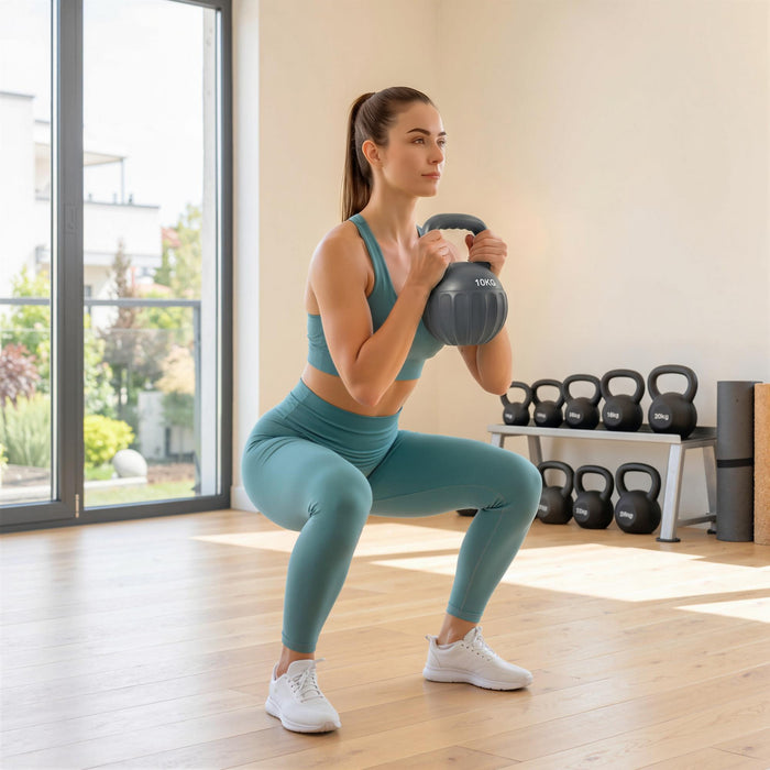 Kettlebell Soozier, 10 kg (22 lbs) avec Poignee Antiderapante