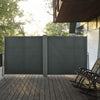Outsunny Double Retractable Side Awning 236" X 71" Patio Screen Grey|Outsunny Auvent Retractable Double 236" X 71", Paravent De Terrasse, Gris