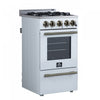 Forno Lamazze 20" Freestanding Gas Range, White, FFSGS6265-20WHT | Cuisiniere a gaz autonome Forno Lamazze de 20 po, blanc,-FFSGS6265-20WHT