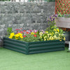 Outsunny 4' X 4' X 1' Raised Garden Bed Box With Weatherized Steel Frame For Vegetables, Flowers, & |Outsunny Parterre De Fleur Carre Potager De Jardin Jardinieres Bac A Fleurs Panneaux Modulables En A