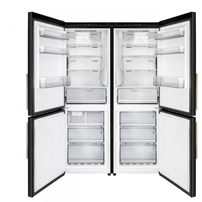 Refrigerateur Custodia de 48 po, 20,6 pi³, avec machine a glacons, noir – FFFFD1766-48BLK