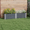 Outsunny 6.6' X 1.6' X 1.8' Raised Garden Bed With Open Bottom Grey|Outsunny 6.6' X 1.6' X 1.8' Lit De Jardin Sureleve Avec Fond Ouvert Gris