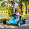 Qaba Go Kart For Kids, 6v Electric Battery Powered Ride-On Car With Music, Light, Horn, For Toddlers|Qaba Kart Pour Enfants, Voiture Electrique Alimentee Par Batterie 6 V Avec Musique, Lumiere, Klaxon,
