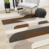 Marley Geometric Curves Taupe Oxblood Area Rug - 5'3" x 7'7"|Carpette Marley taupe et sang-de-bœuf à motif de courbes géométriques - 5 pi 3 po x 7 pi 7 po