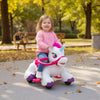 Qaba 12V Unicorn Ride on Toy, Battery Powered Kids Electric Ride on Horse with Carrot Toy, Comb, Animal Sounds, Forward & Backward, Riding Horse for Boys Girls Aged 1.5-3 Years