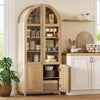 HOMCOM Arched Kitchen Pantry Cabinet, 71" Tall Kitchen Storage Cabinet