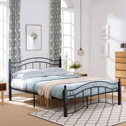Jackson Cadre De Lit En Metal Avec Rangement Sous Le Lit, Noir