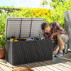 Outsunny 100 Gallon Outdoor Storage Box, Waterproof And Lockable Deck Box