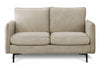 Upholstered Love Seat, 58" L, Beige Fabric, Black Metal Legs Loveseat | Causeuse Rembourre, 58" L, Tissu Beige, Pieds En Metal Noir