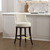 Lucia Modern Wood Upholstered Chenille Barstool in Natural Bar Stool | Tabouret de bar moderne en bois Lucia, revetu de chenille, coloris naturel