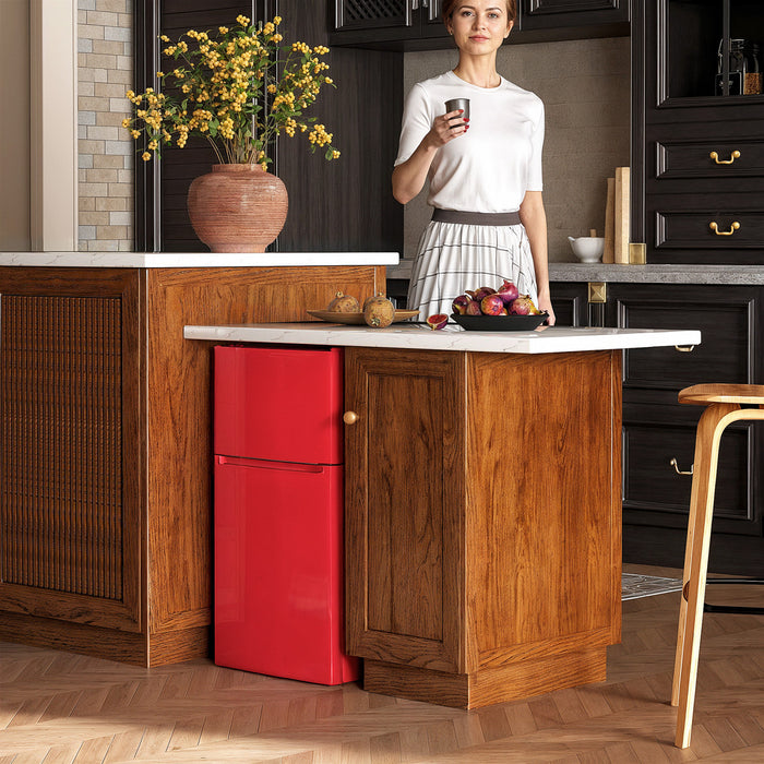 HOMCOM Mini-refrigerateur de 3,2 pi³ avec congelateur, portes reversibles