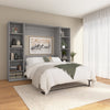 Bestar Claremont 10-Shelf Full Murphy Bed - Platinum Grey|Lit double escamotable Claremont de Bestar à 10 tablettes - gris platine