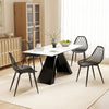 HOMCOM Plastic Dining Chairs Set of 4 Kitchen Chairs, Black