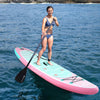 Goplus Small Inflatable Sup Board, Portable Paddle Board With 5d Rings Stand Up Paddle Board For Youth & Adult Light Pink