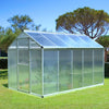 Outsunny 10' X 6' X 6.4' Walk-in Garden Greenhouse Polycarbonate Panels Plants Flower Growth Shed Co|Outsunny Serre De Jardin Aluminium Polycarbonate 5,5 MĠ Dim. 3,03l X 1,83l X 1,95h M Fondation Lucar
