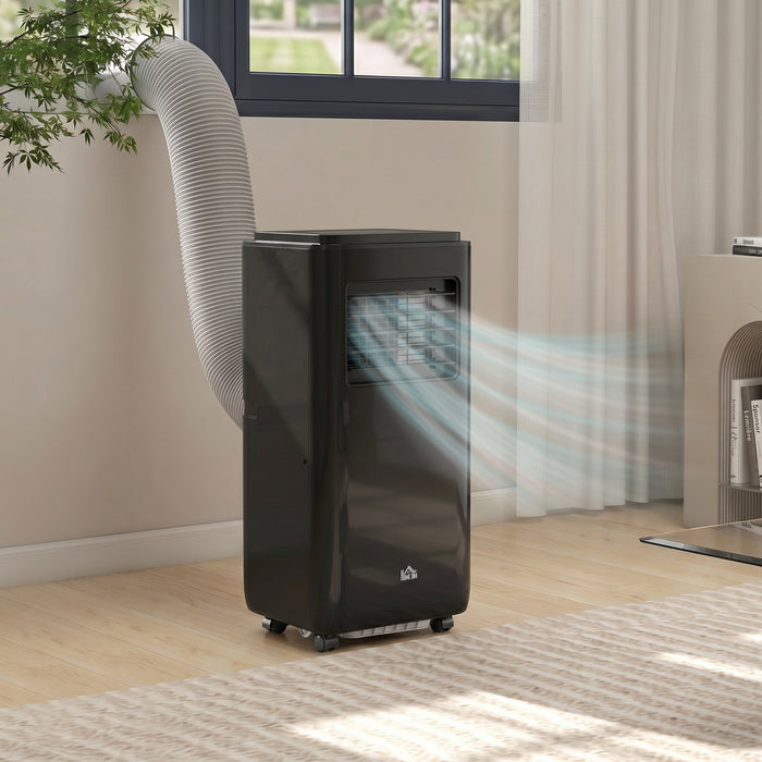 HOMCOM Climatiseur Portable 10 000 BTU pour Pieces de 41 m², Minuterie, Noir