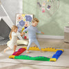 Qaba Balance Beam, 12pcs Stepping Stones Kids With Non-slip Foot Pads, Toddler Sensory Toys Indoor O|Qaba Poutre D'equilibre, 12 Pieces De Tremplins Pour Enfants Avec Coussinets Antiderapants, Jouets S