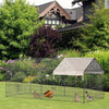 PawHut Outdoor Metal Kennel Enclosure for Small Animals, Beige