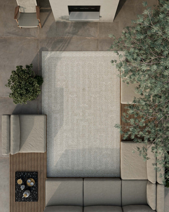 Tapis Transitionnel Maze 5'3\" x 7'0\" en Gris