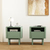 Ella Modern 20" Nightstand in Sage Green (1-Drawer) - Set of 2 | Table de nuit moderne Ella 20" en vert sauge (1 tiroir) - Lot de 2