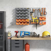 Durhand 44pc Wall Mounted Storage Bins Parts Rack Kit With Pegboard|Durhand Kit De Support Pour Bacs De Rangement 44pc, Panneau Perfore