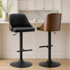 HOMCOM Adjustable Bar Stools Set of 2, Swivel Counter Height Barstools